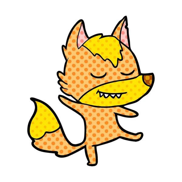 Vektor Illustration Der Fuchs Cartoon Figur — Stockvektor