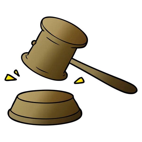 Vector Illustration Cartoon Gavel — Stock Vector