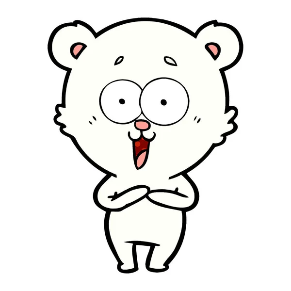 Vector Illustration Polar Bear Cartoon — 스톡 벡터