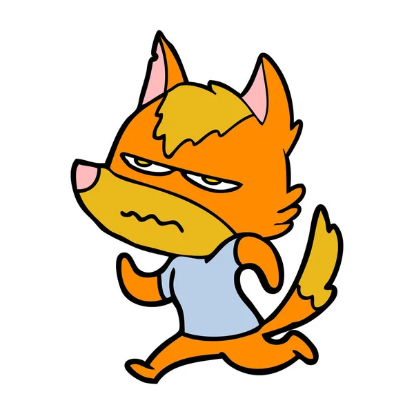 Vektor Illustration Der Fuchs Cartoon Figur — Stockvektor