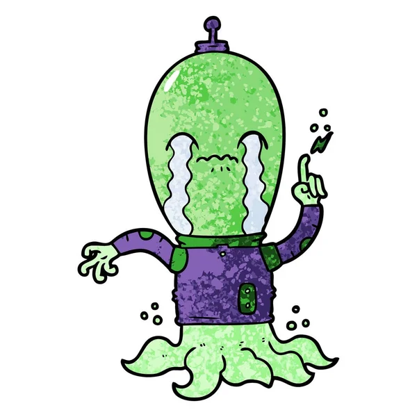 vector illustration of cartoon alien