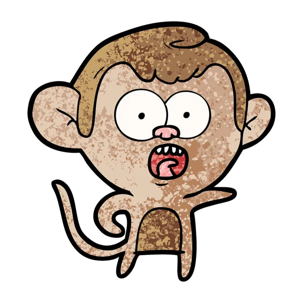 漫画ショックを受けた猿のベクトル イラスト — ストックベクタ