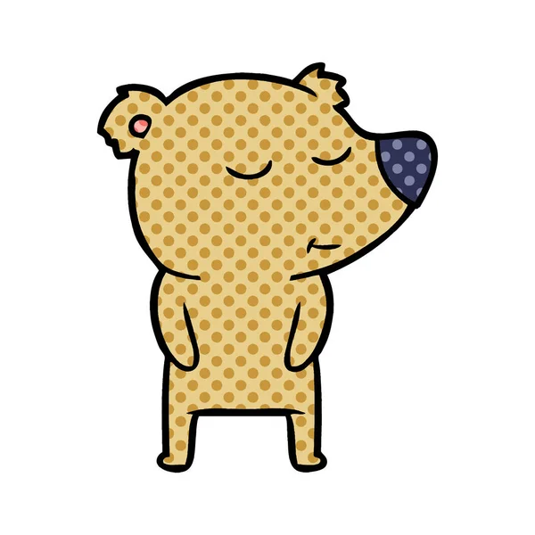 Desenhos Animados Urso Vetor Ilustração — Vetor de Stock