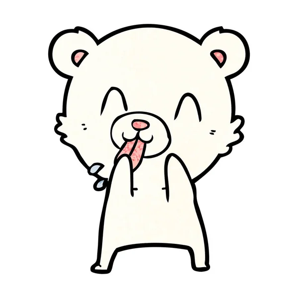 Vector Illustration Polar Bear Cartoon — 스톡 벡터