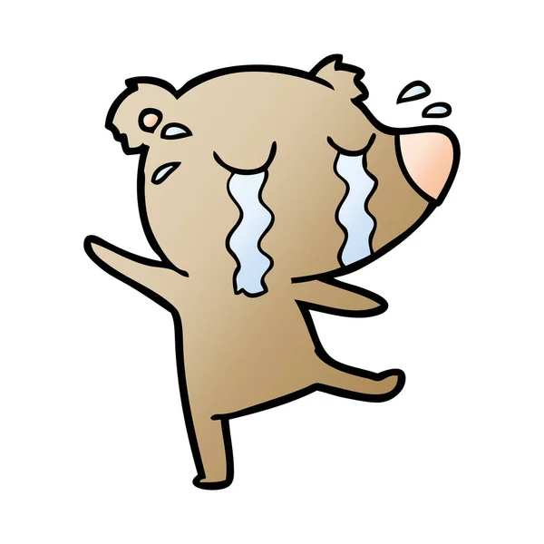 Choro Urso Caricatura Chraracter —  Vetores de Stock