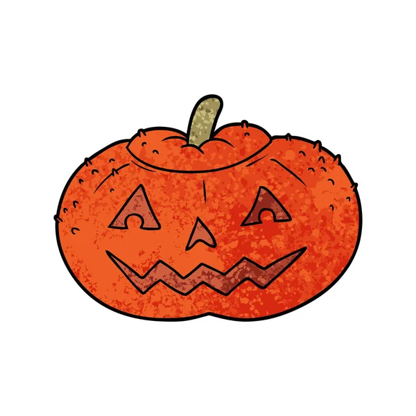 Vektorová Ilustrace Kreslené Halloween Dýně — Stockový vektor