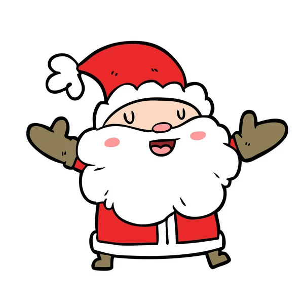 Ilustração Vetorial Desenhos Animados Papai Noel —  Vetores de Stock