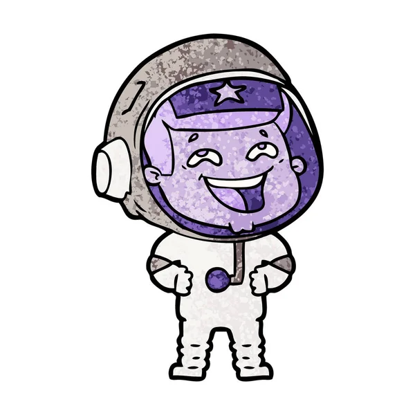 Vektor Illustration Des Lachenden Astronauten — Stockvektor