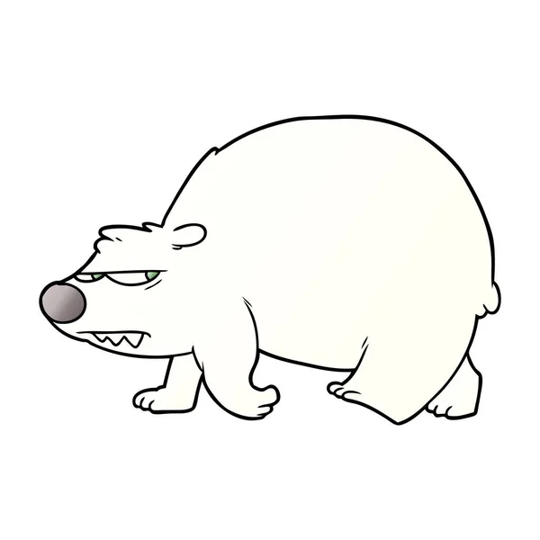 Ilustración Vectorial Dibujos Animados Oso Polar — Archivo Imágenes Vectoriales
