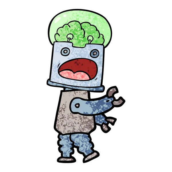 Ilustración Vectorial Del Robot Dibujos Animados — Vector de stock