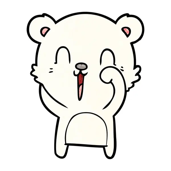 Vector Illustration Polar Bear Cartoon — 스톡 벡터