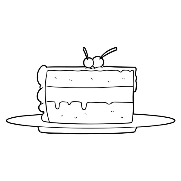 Vector Illustration Cartoon Cake — Stock Vector