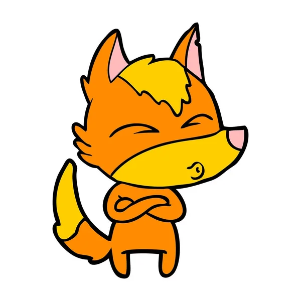 Vektor Illustration Der Fuchs Cartoon Figur — Stockvektor