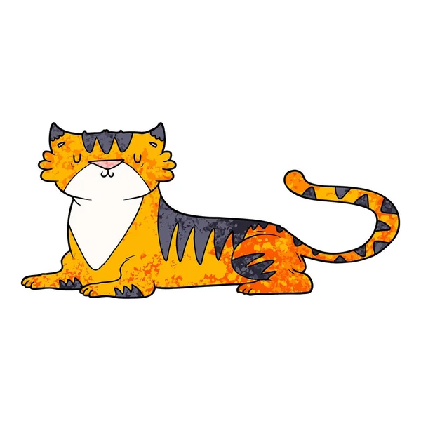Vector Illustratie Van Cartoon Tiger — Stockvector