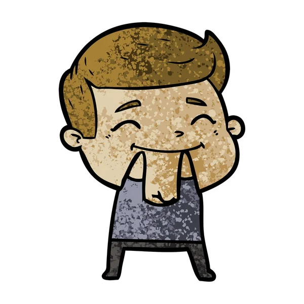 Ilustración Vectorial Hombre Dibujos Animados Feliz — Vector de stock