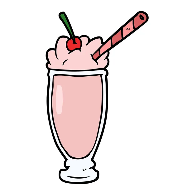 Ilustração Vetorial Milkshake Dos Desenhos Animados —  Vetores de Stock