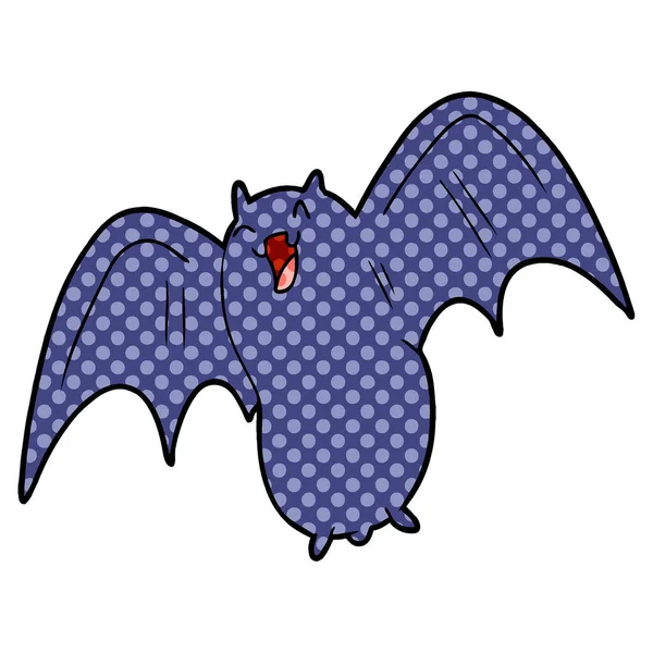 Ilustração Vetorial Morcego Desenho Animado Assustador — Vetor de Stock