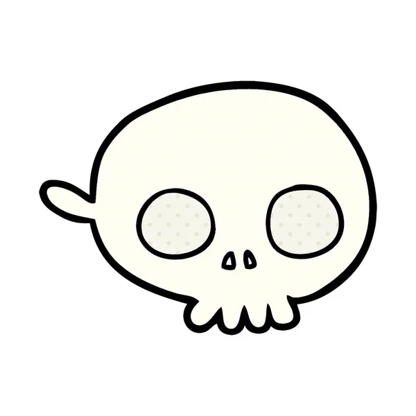 Cartoon Spooky Skull Mask — Stock Vector
