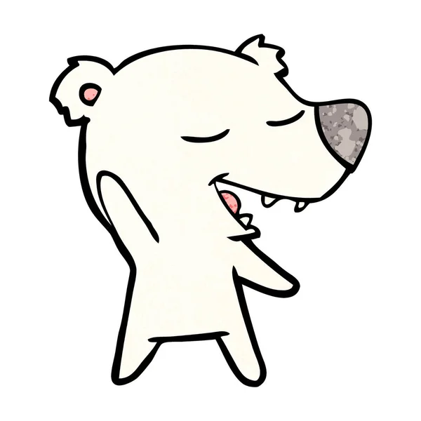 Ilustración Vectorial Dibujos Animados Oso Polar — Vector de stock
