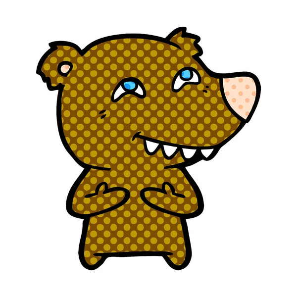 熊卡通 Chraracter 的矢量插图 — 图库矢量图片