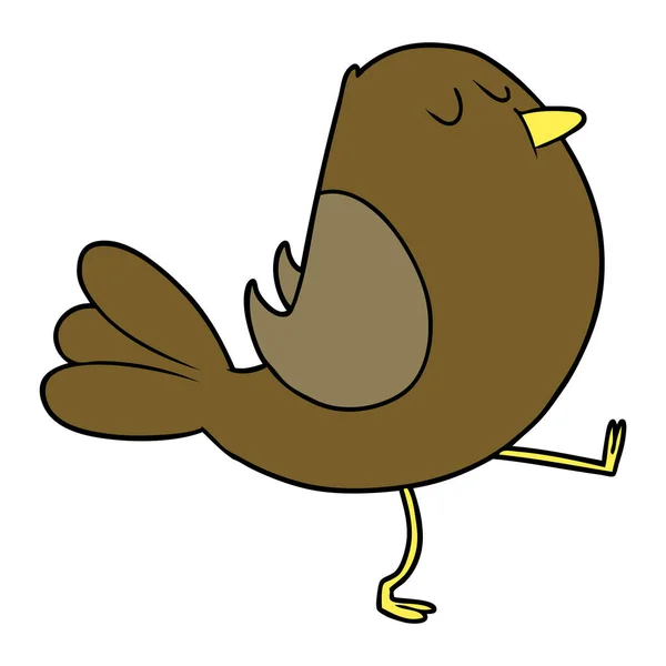 Ilustração Vetorial Pássaro Dos Desenhos Animados —  Vetores de Stock