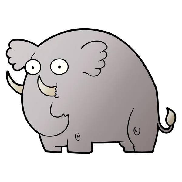 Illustration Vectorielle Dessin Animé Éléphant — Image vectorielle