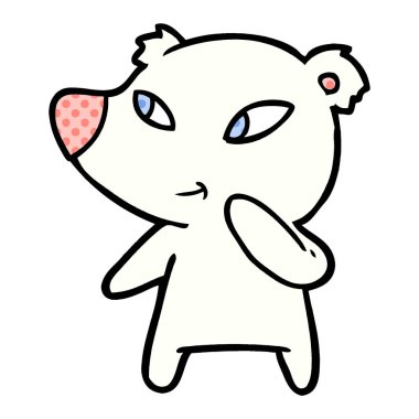 Kutup Ayısı Çizgi Filminin Vektör İllüstrasyonu