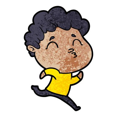 surat asmayı çizgi film adam vektör çizim