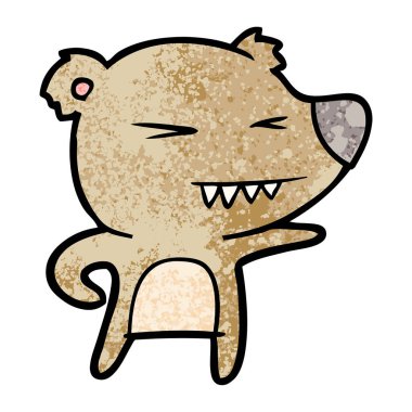 kızgın ayı karikatür vektör çizim