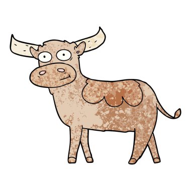vektör çizim karikatür boğa