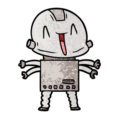 Çizgi film robotunun vektör çizimi