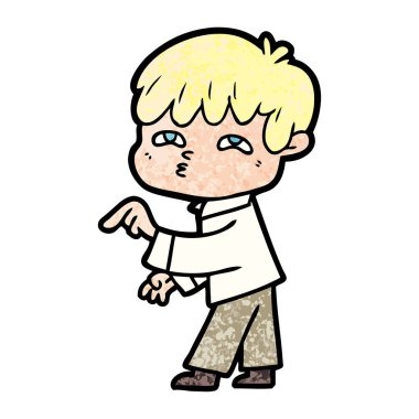 vektör çizim karikatür meraklı adam