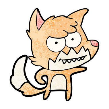 vektör çizim karikatür sırıtan Fox