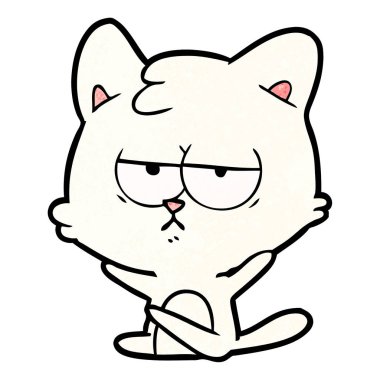 Çizgi film kedisinin vektör çizimi