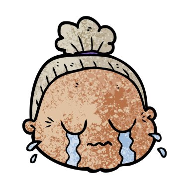 vektör çizim karikatür yaşlı kadın