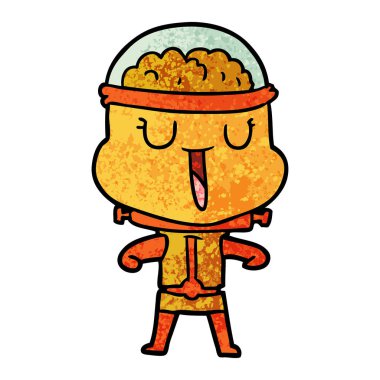 Çizgi film robotunun vektör çizimi