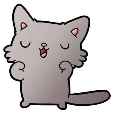 Çizgi film kedisinin vektör çizimi