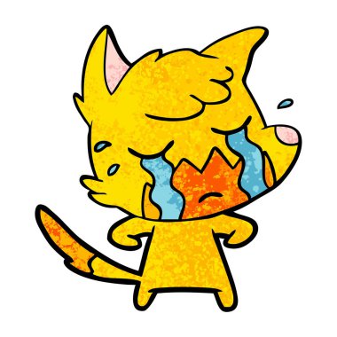 Tilki çizgi film karakteri vektör çizim