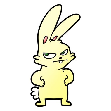 Çizgi film tavşanının vektör çizimi