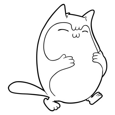 Çizgi film kedisinin vektör çizimi