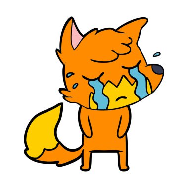 Tilki çizgi film karakteri vektör çizim