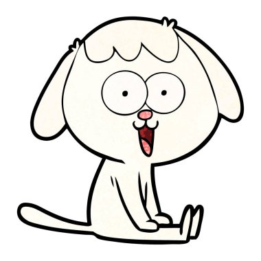 Çizgi film köpeğinin vektör çizimi