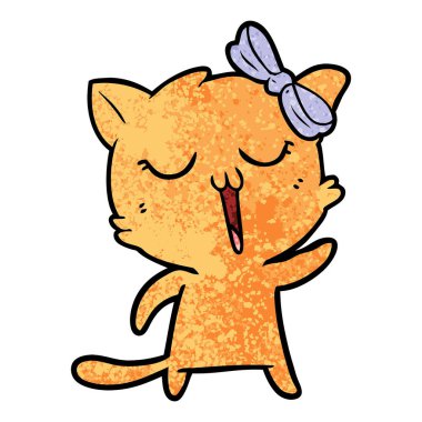 Çizgi film kedisinin vektör çizimi