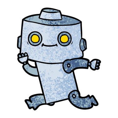 Çizgi film robotunun vektör çizimi