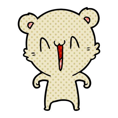 ayı çizgi film karakteri vektör çizim 