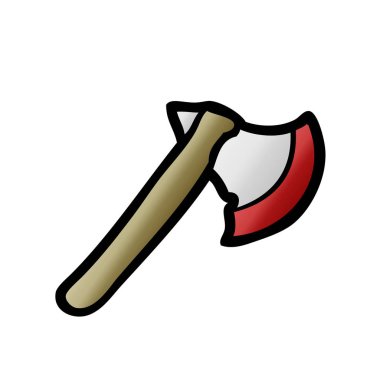 Çizgi film baltasının vektör çizimi