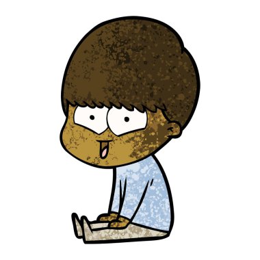 vektör çizim karikatür mutlu çocuk