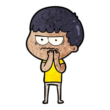 vektör çizim karikatür dostum rahatsız