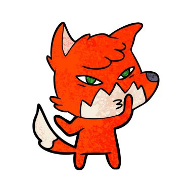 Çizgi film tilkisinin vektör çizimi