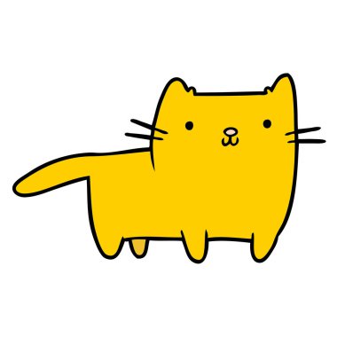 Çizgi film kedisinin vektör çizimi